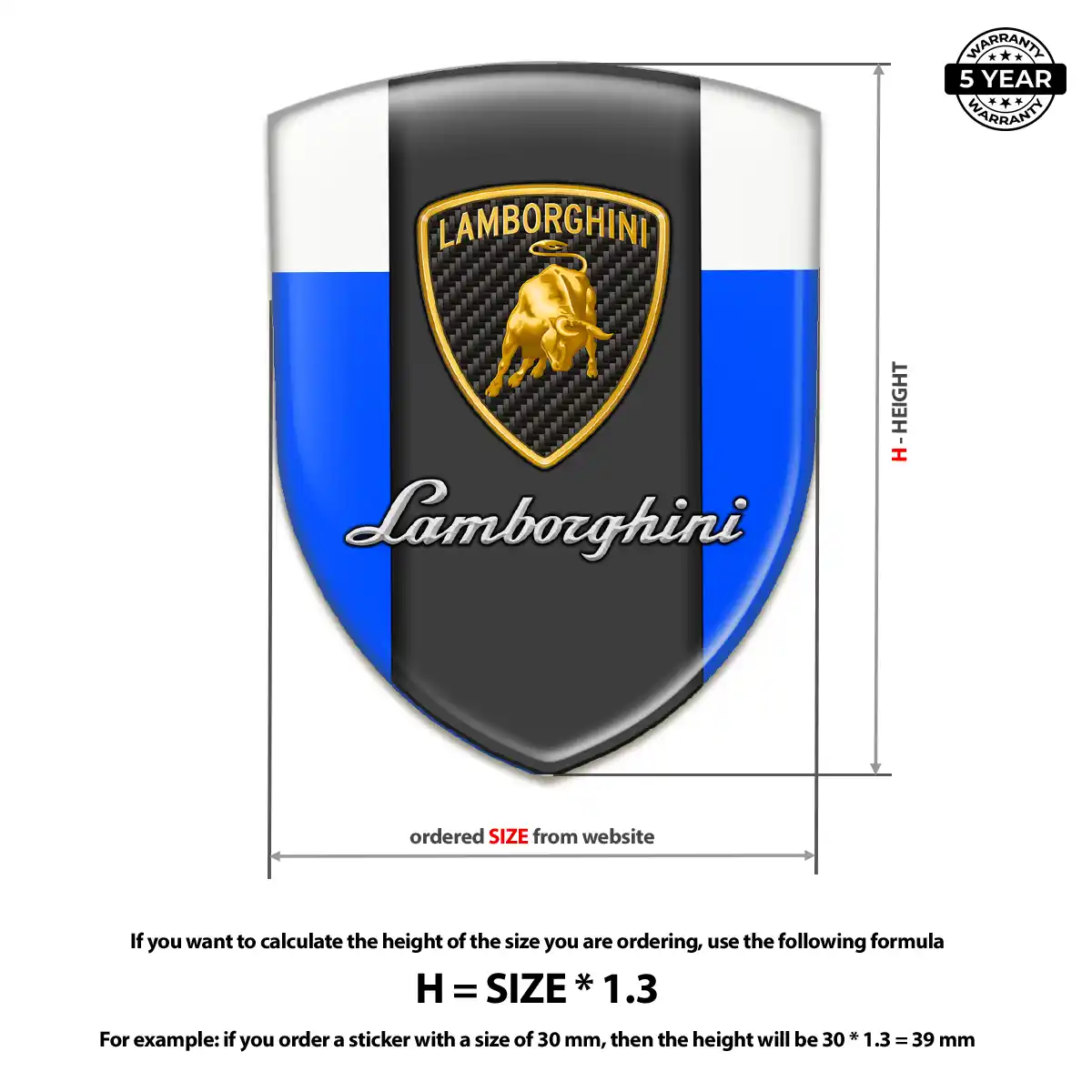 Lamborghini 3D Emblem Sticker Elite Finish