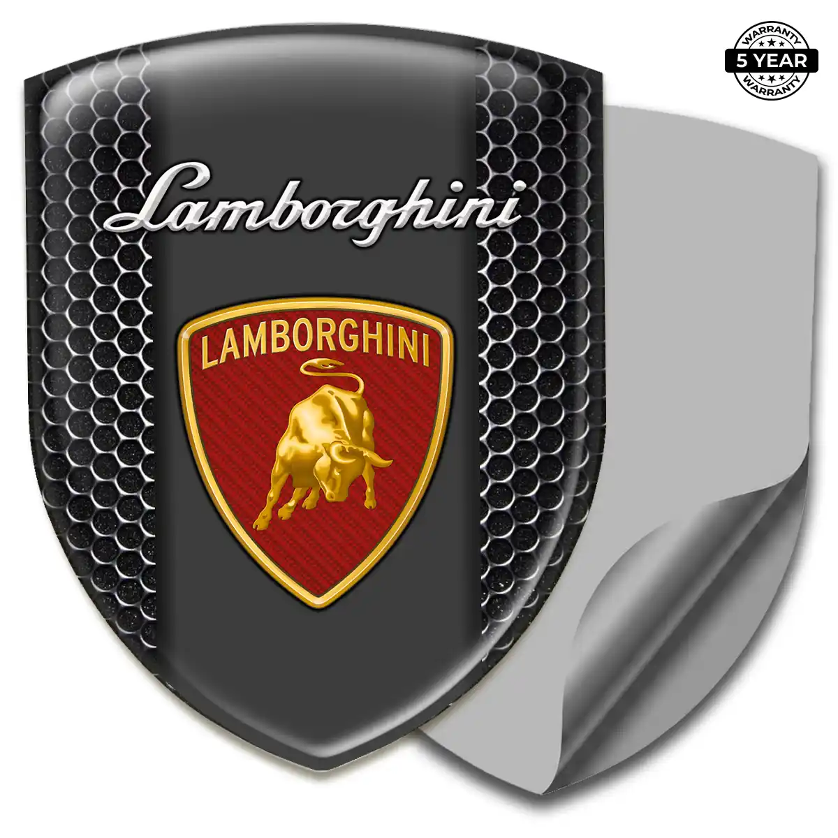 Lamborghini 3D Emblem Sticker Refined Design