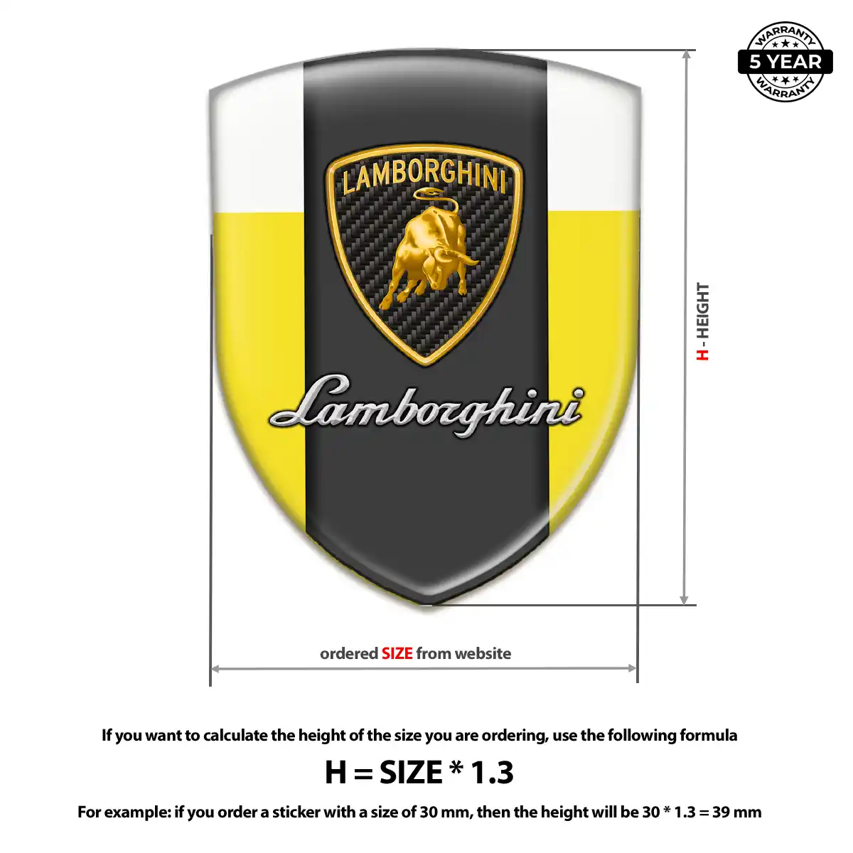 Lamborghini 3D Gel Sticker Elite Finish