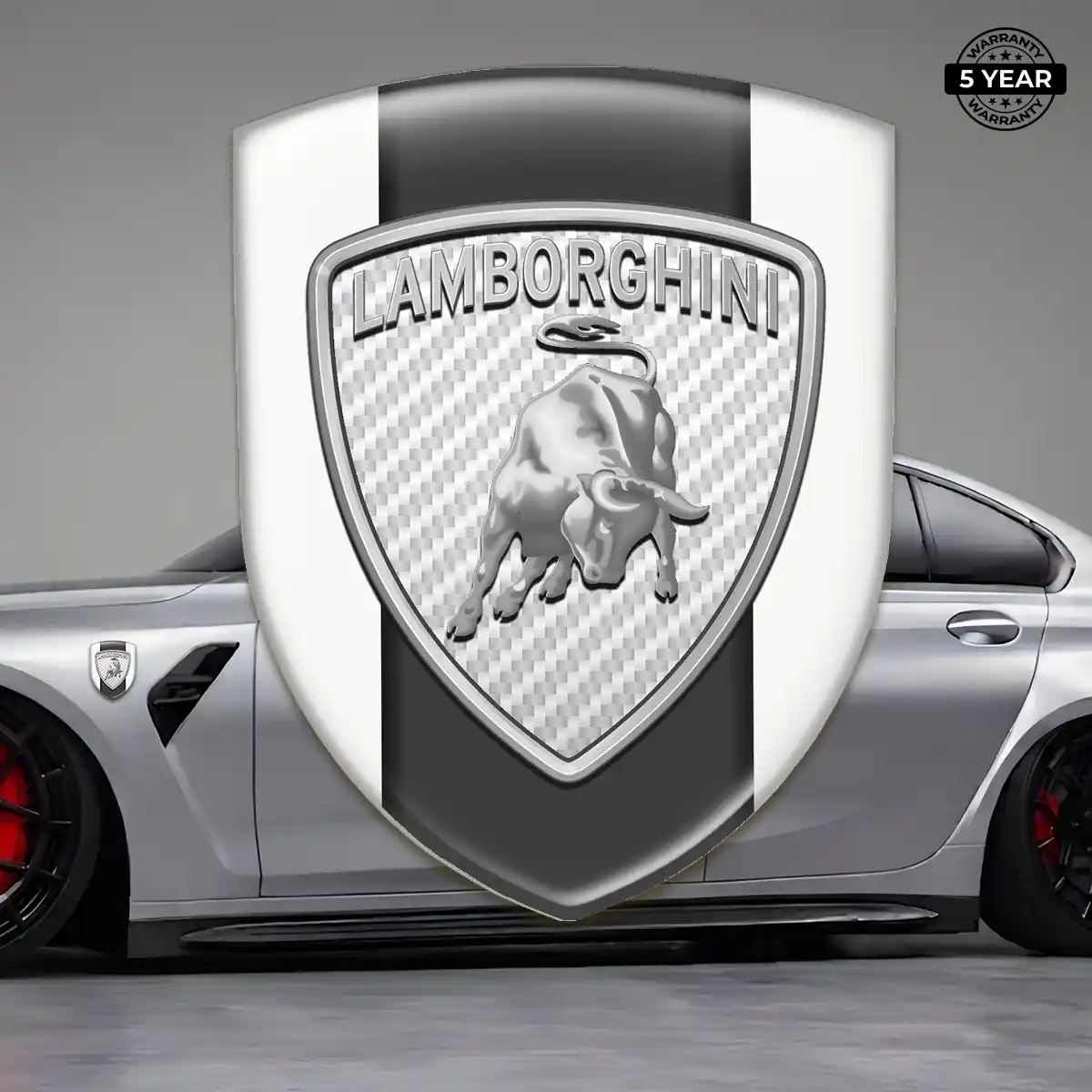 Lamborghini 3D Logo Sticker Elite Finish