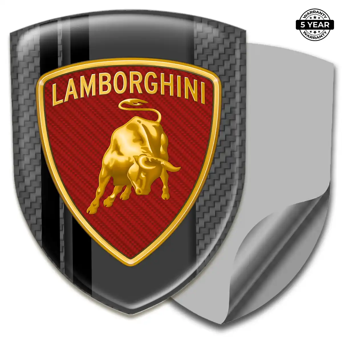 Lamborghini 3D Logo Sticker Refined Design