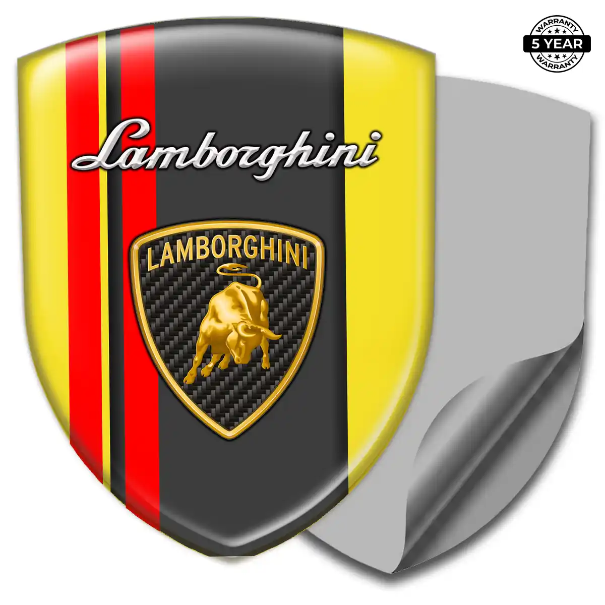 Lamborghini 3D Resin Sticker Refined Design