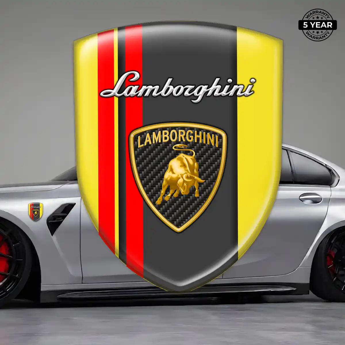 Lamborghini 3D Resin Sticker Refined Design