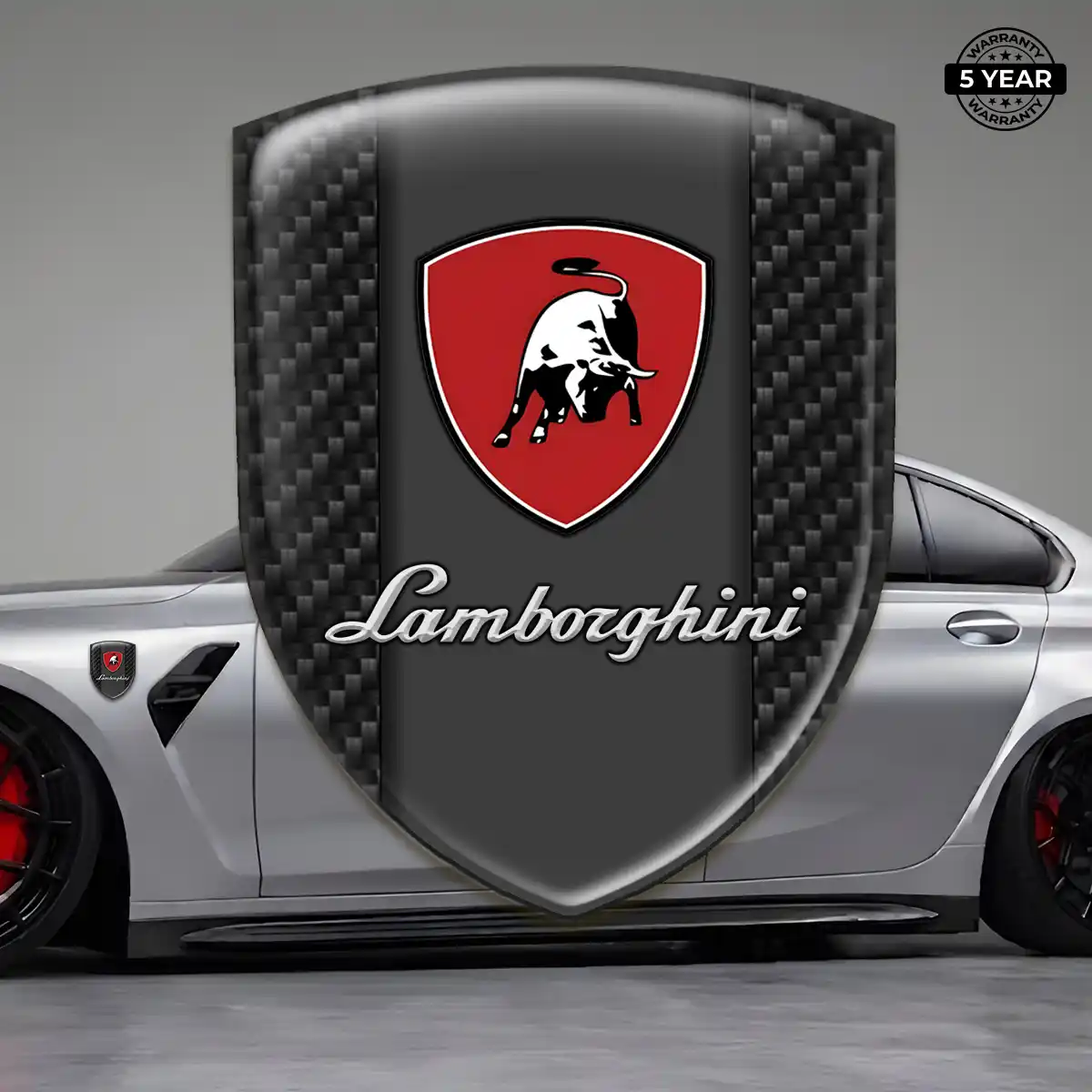 Lamborghini Automotive Emblem Sticker Refined Design