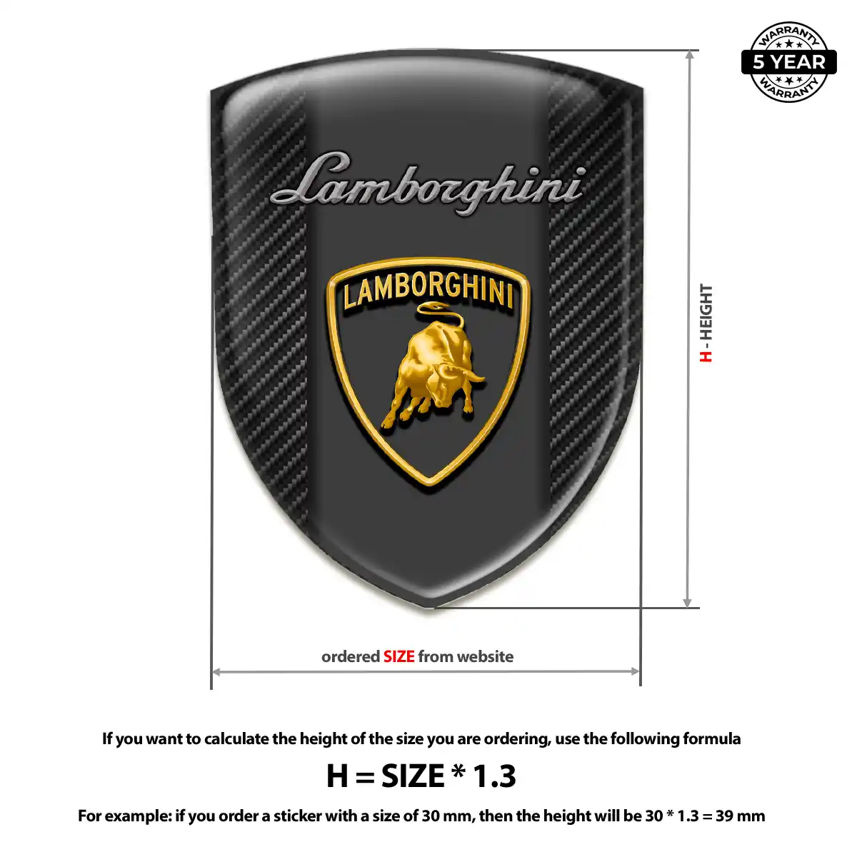 Lamborghini Automotive Emblem Sticker Sleek Style