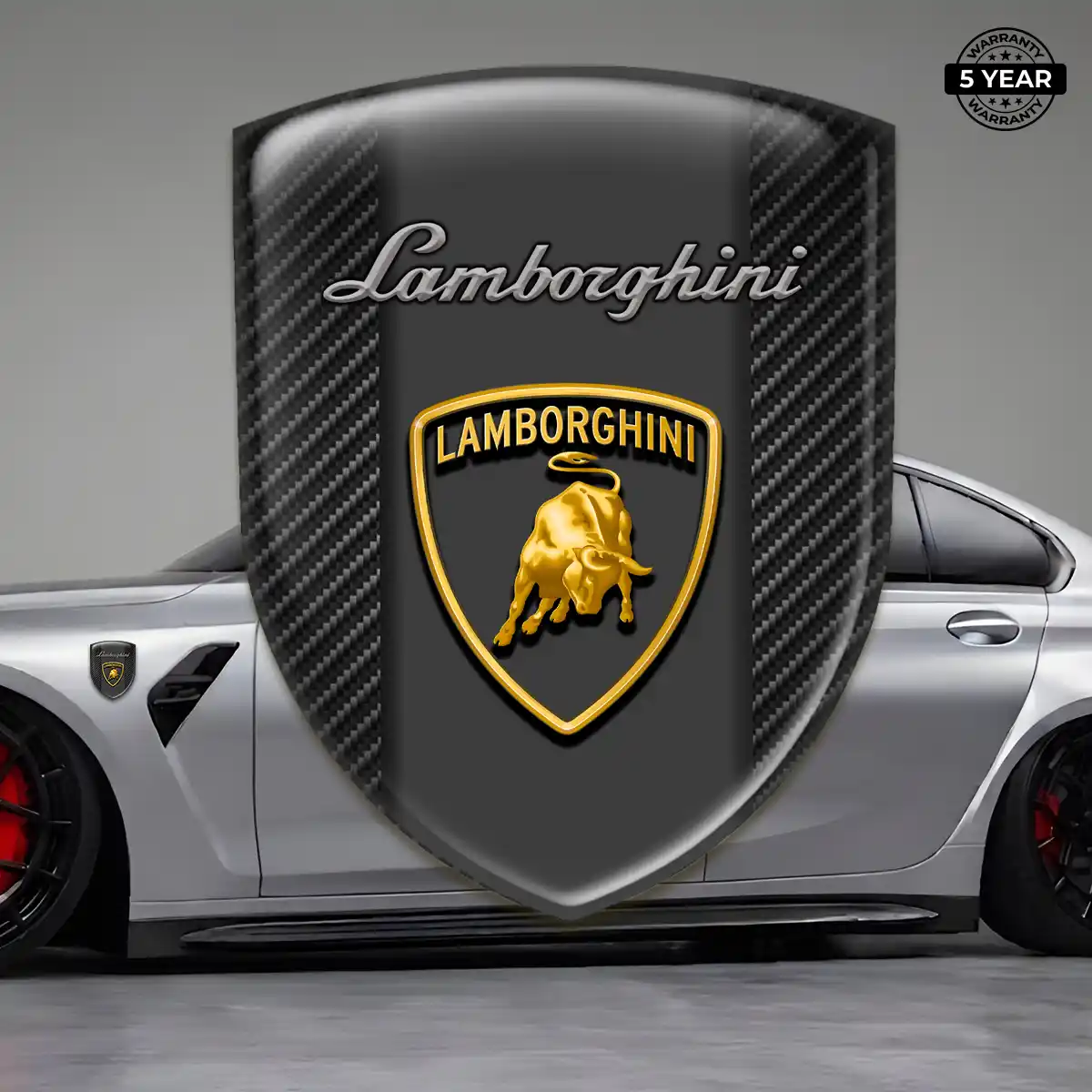 Lamborghini Automotive Emblem Sticker Sleek Style