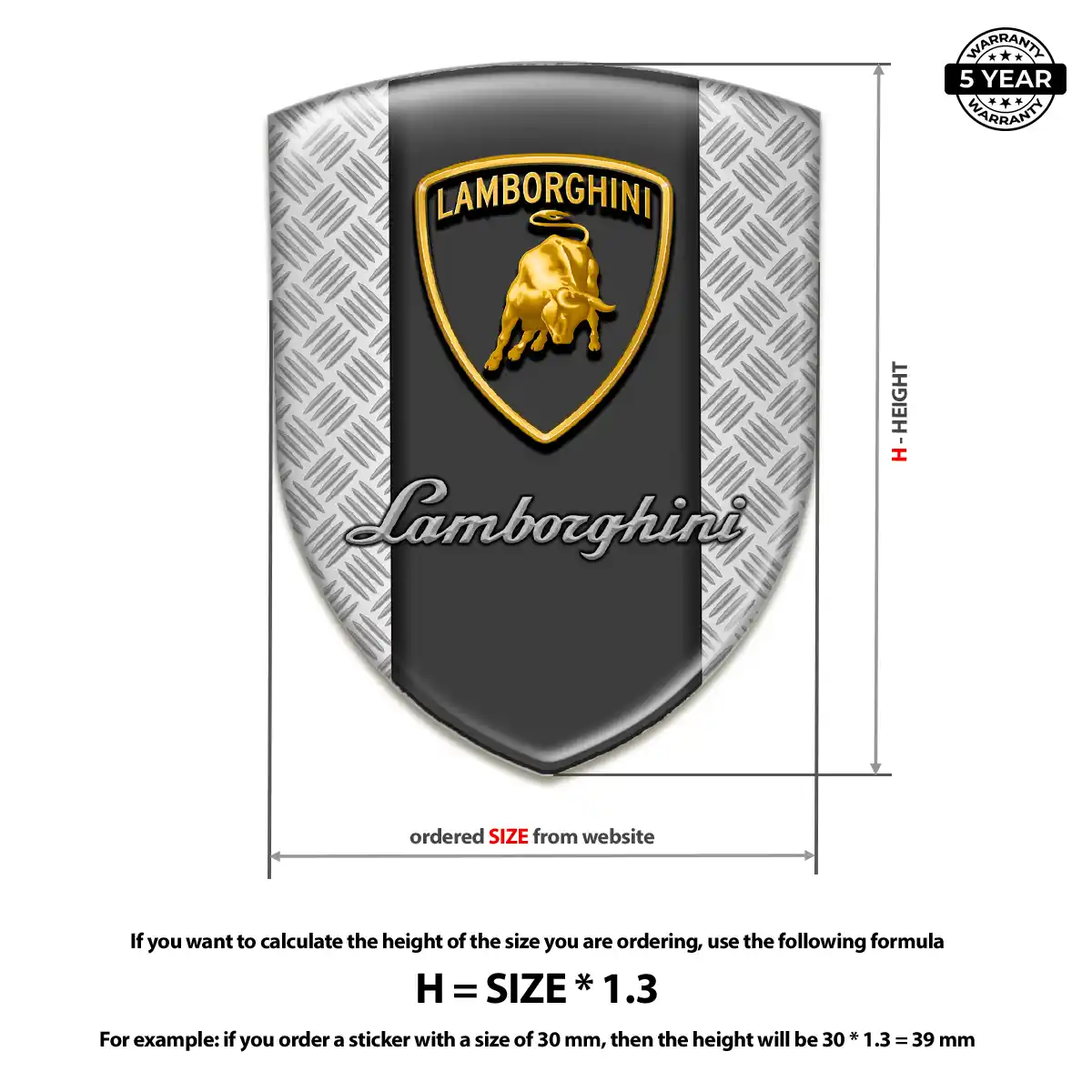 Lamborghini Automotive Logo Sticker Refined Design