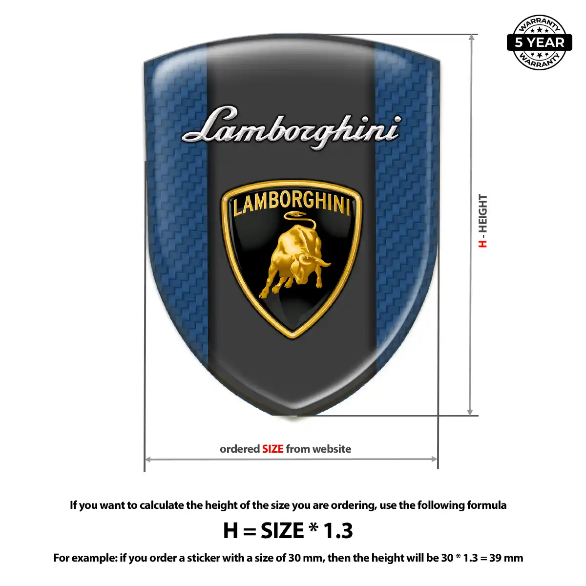 Lamborghini Automotive Logo Sticker Sleek Style