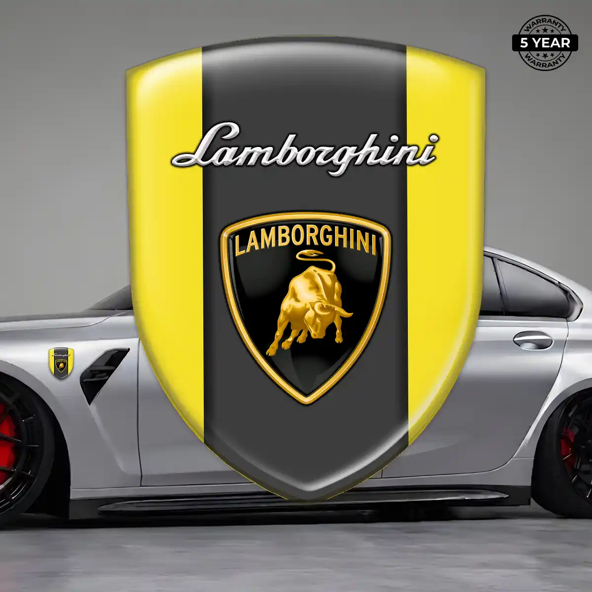 Lamborghini Car Badge Sticker Refined Design