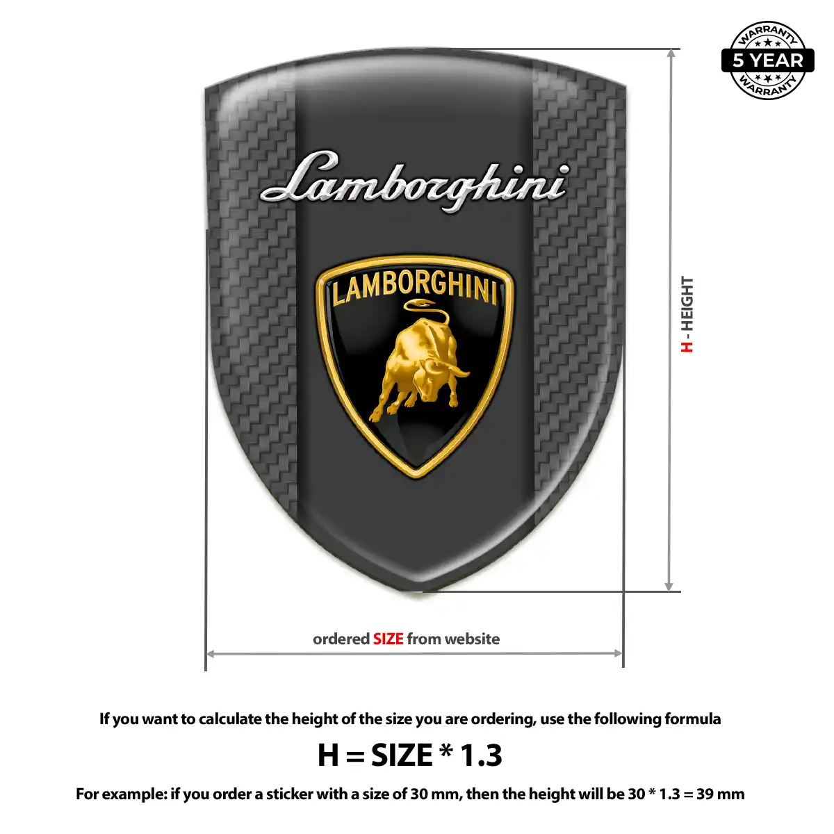Lamborghini Car Badge Sticker Sleek Style