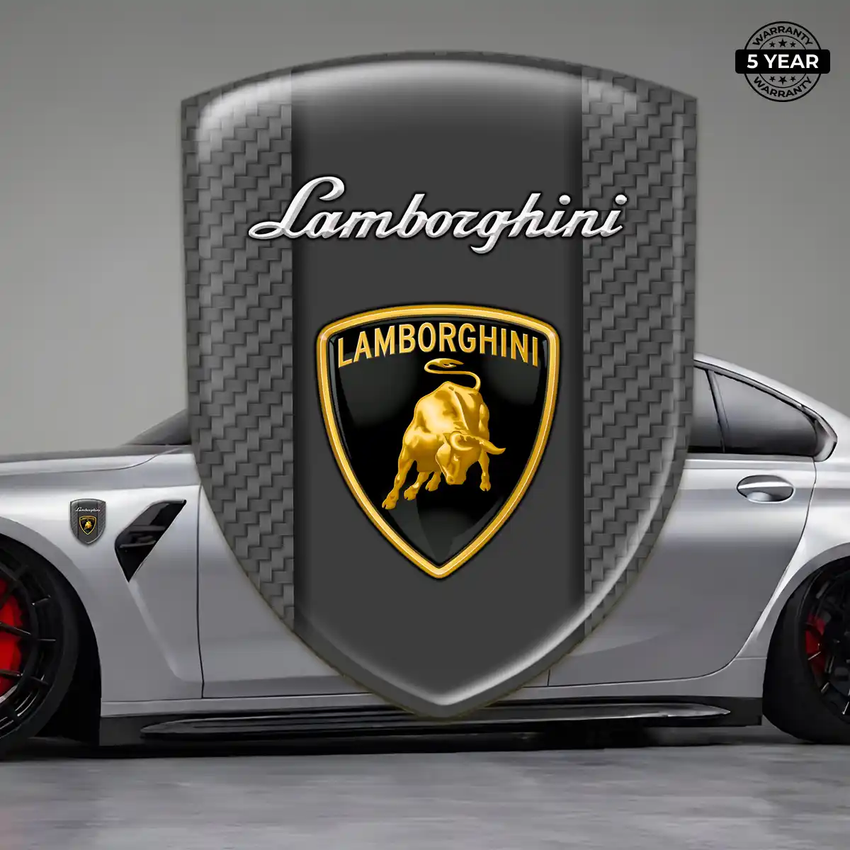 Lamborghini Car Badge Sticker Sleek Style