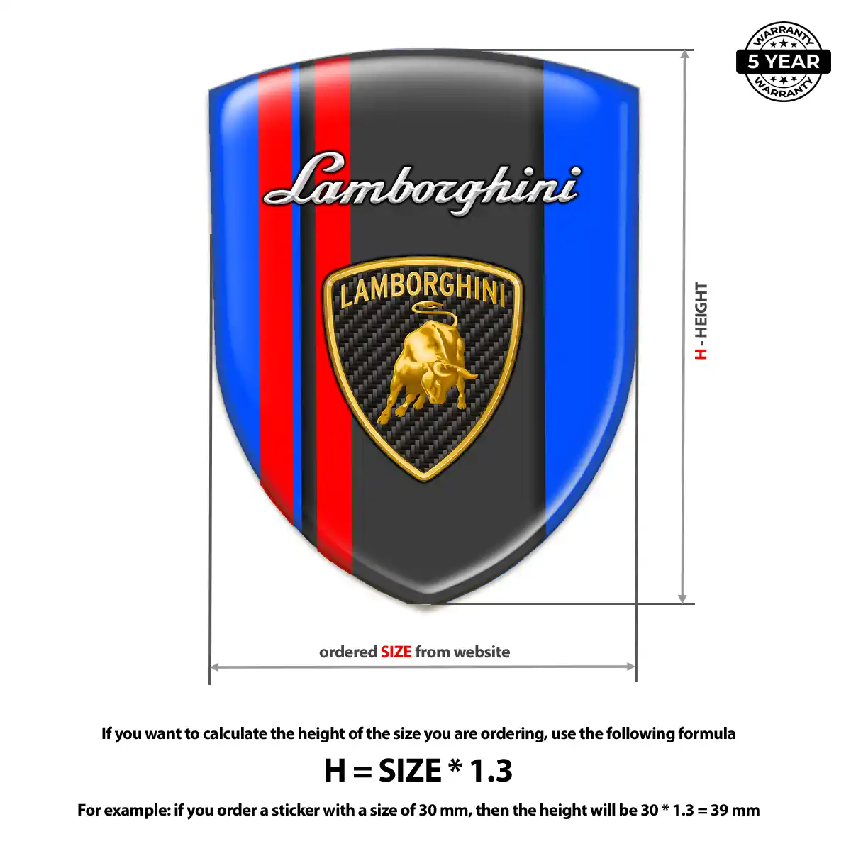 Lamborghini Car Emblem Decal Elite Finish