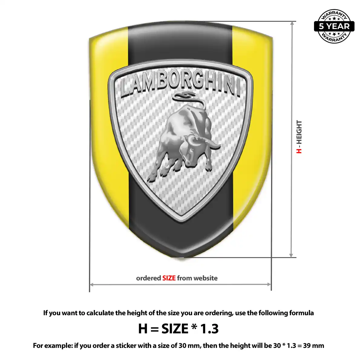 Lamborghini Car Emblem Decal Refined Design