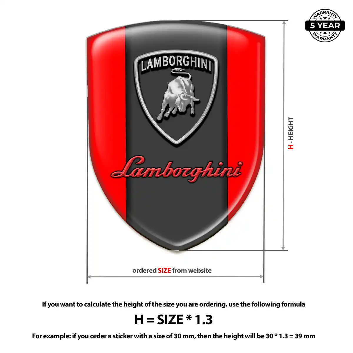 Lamborghini Car Emblem Overlay Elite Finish