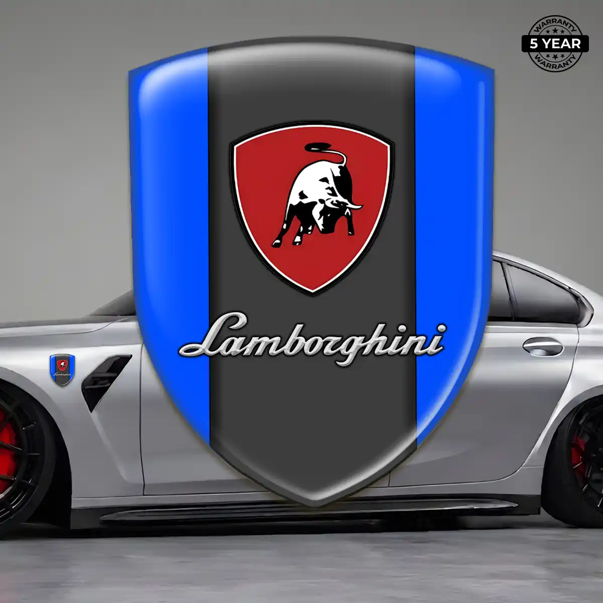 Lamborghini Car Emblem Overlay Sleek Style
