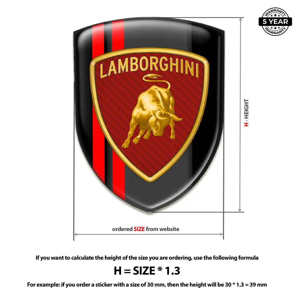 Lamborghini Car Emblem Sticker Sleek Style
