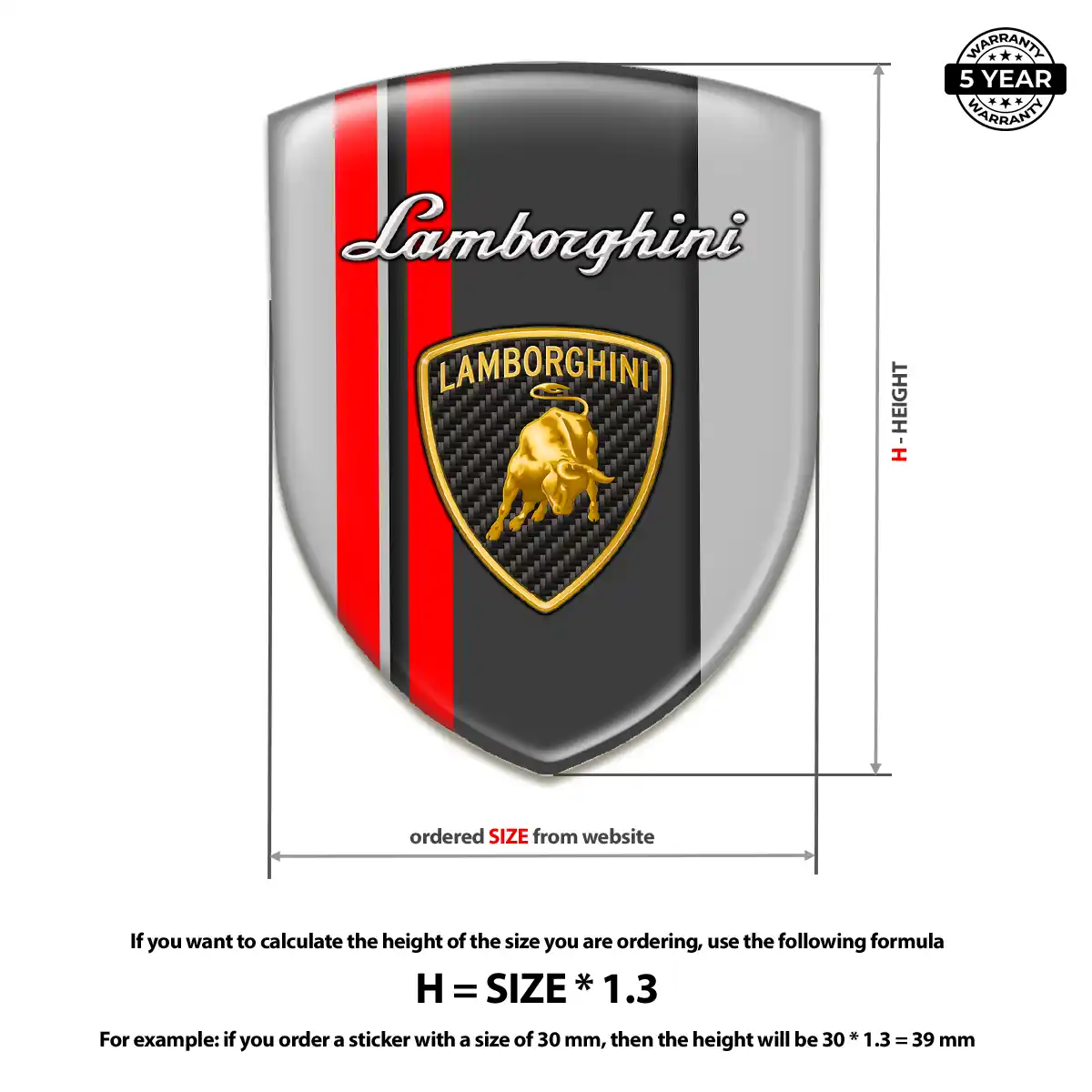 Lamborghini Car Logo Decal Elite Finish