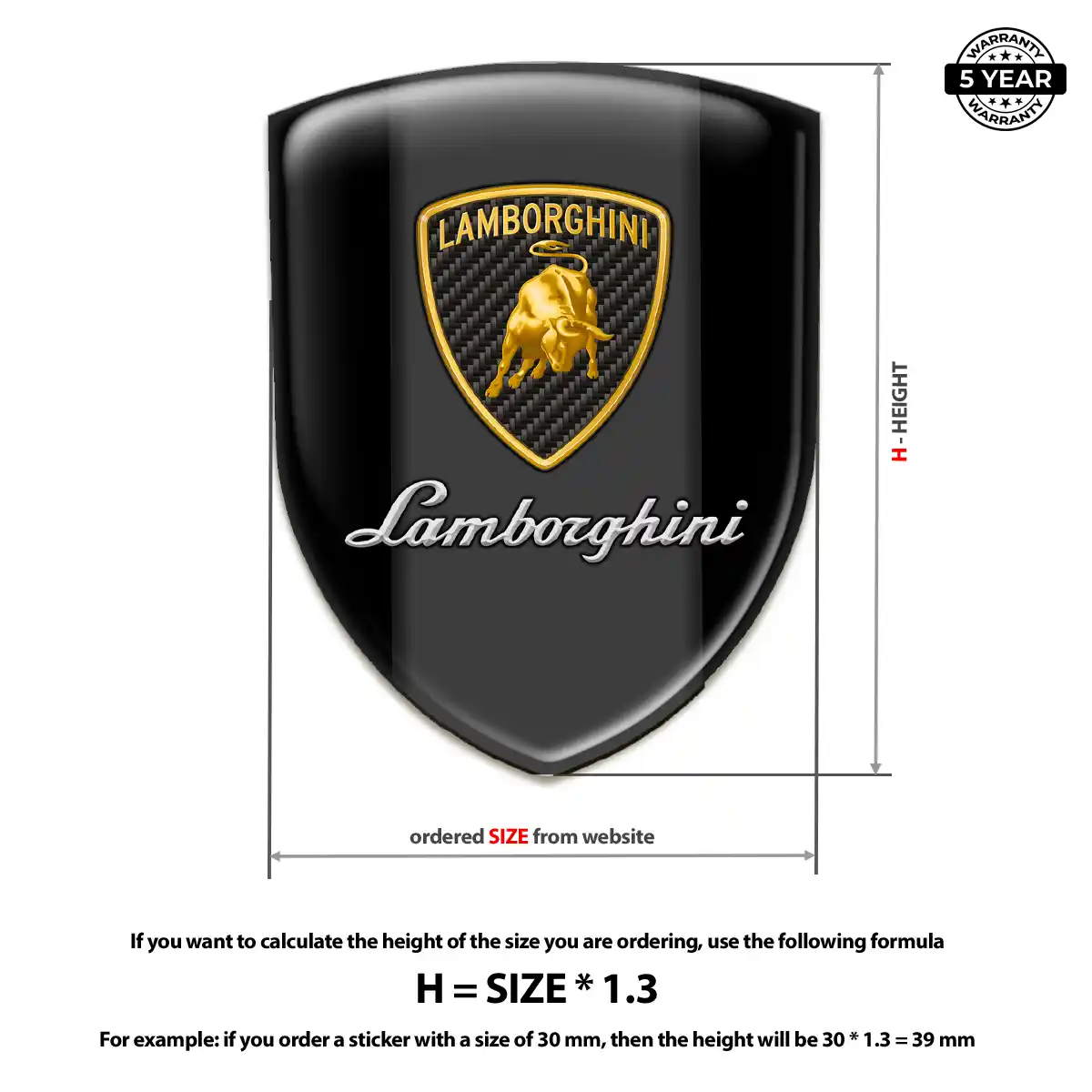 Lamborghini Car Logo Decal Refined Design