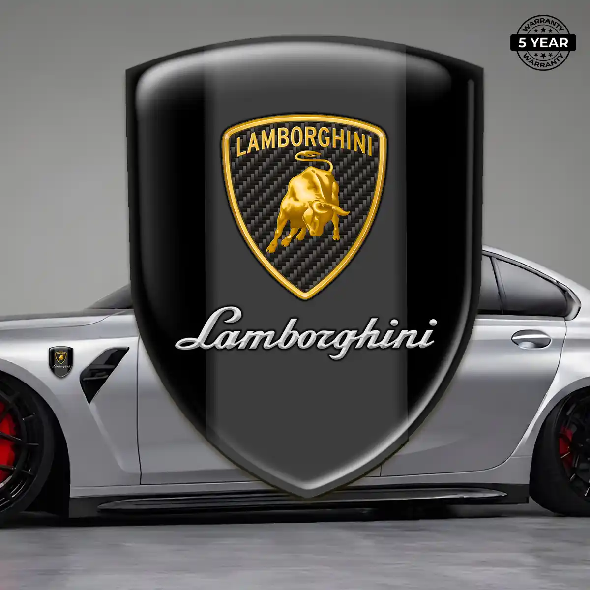Lamborghini Car Logo Decal Refined Design