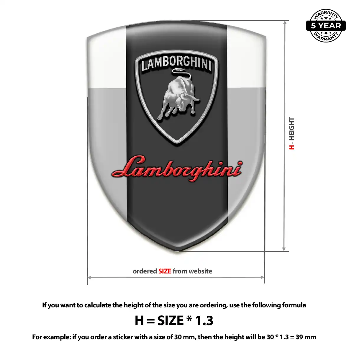 Lamborghini Crest Logo Emblem Elite Finish