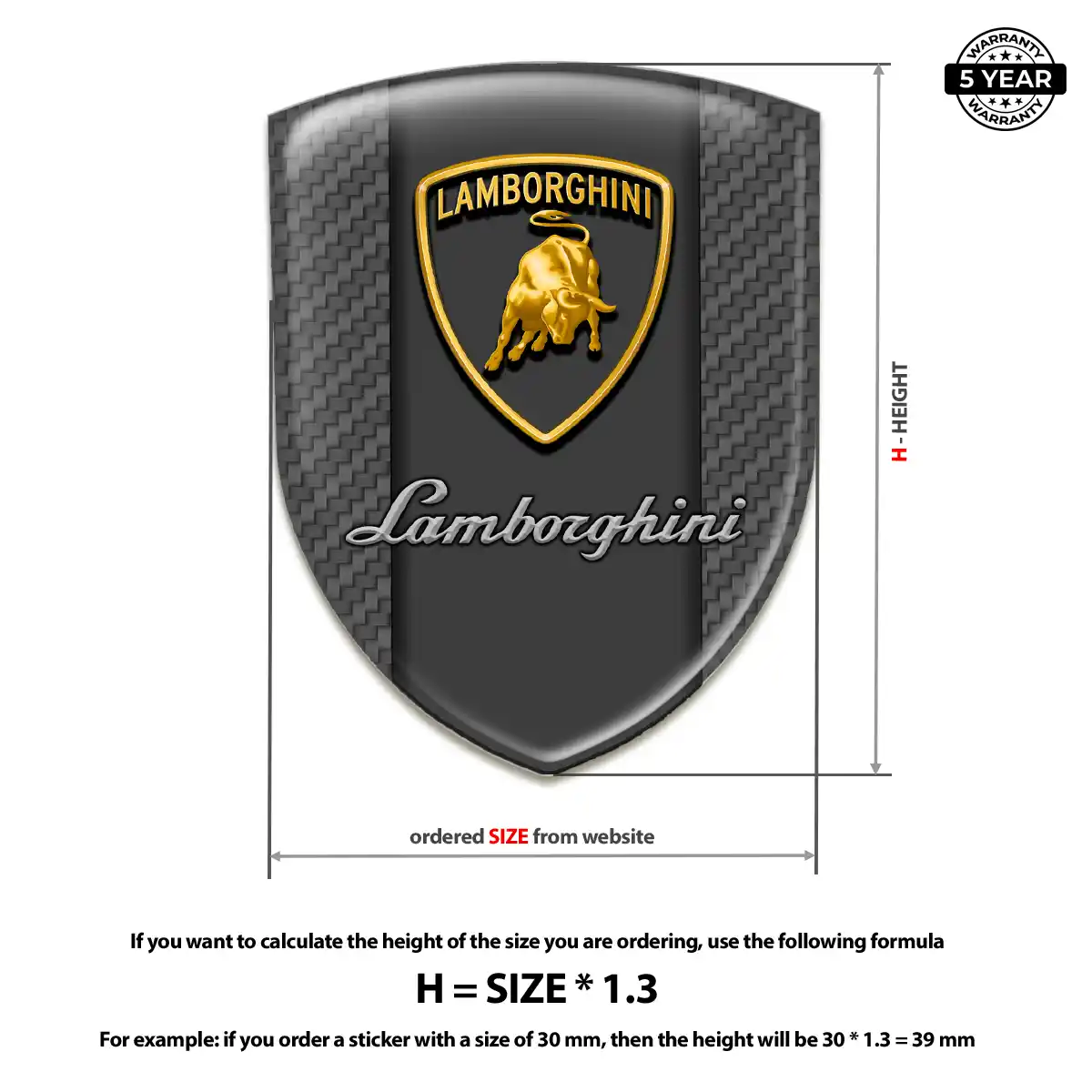 Lamborghini Domed Badge Refined Design