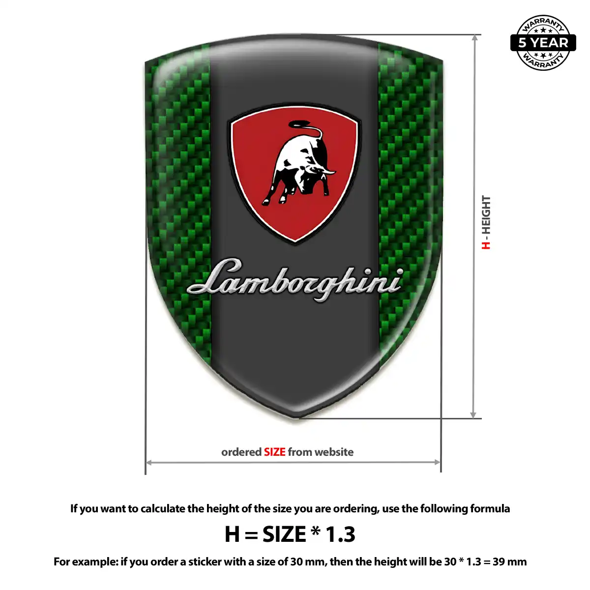 Lamborghini Domed Badge Sleek Style