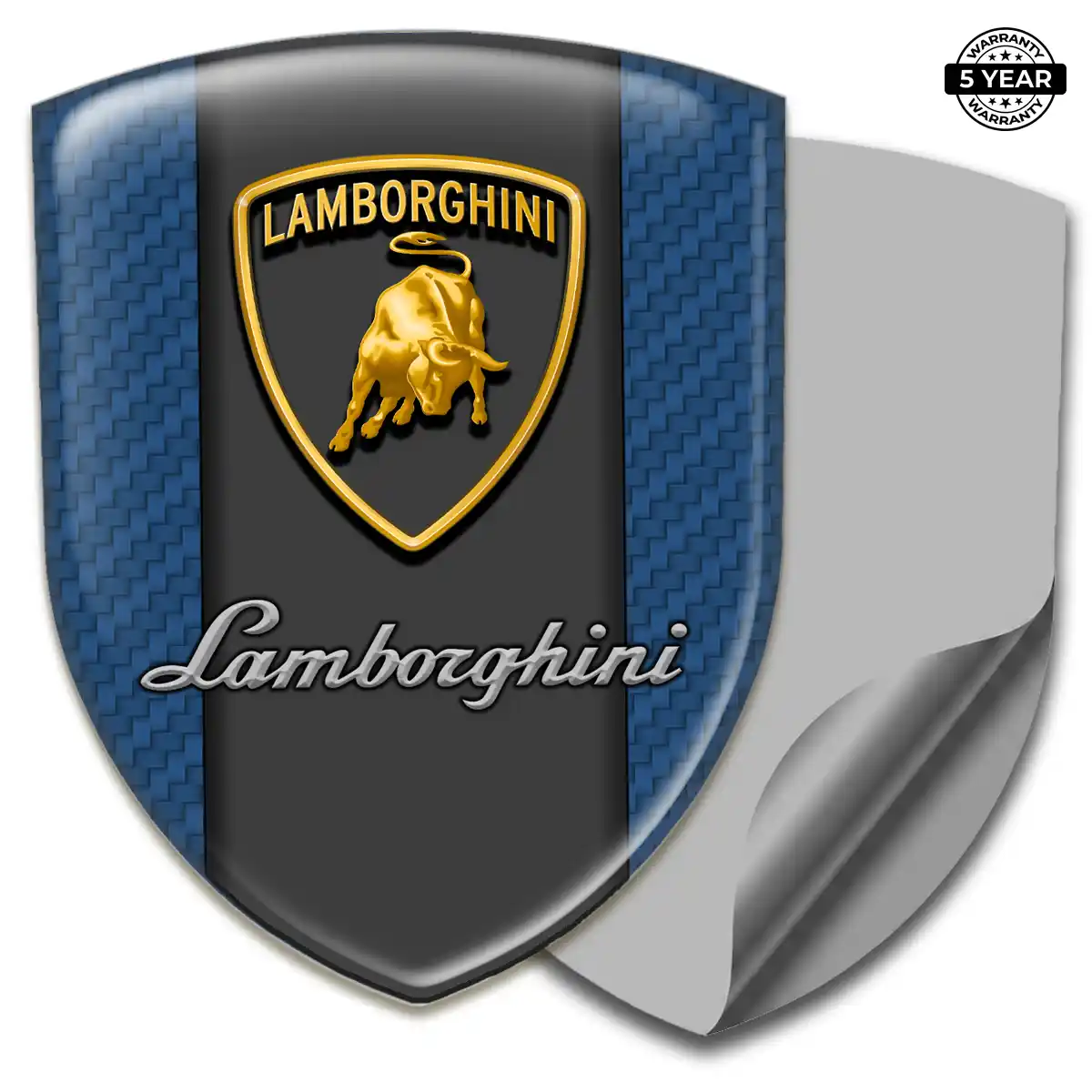 Lamborghini Domed Car Sticker Refined Design