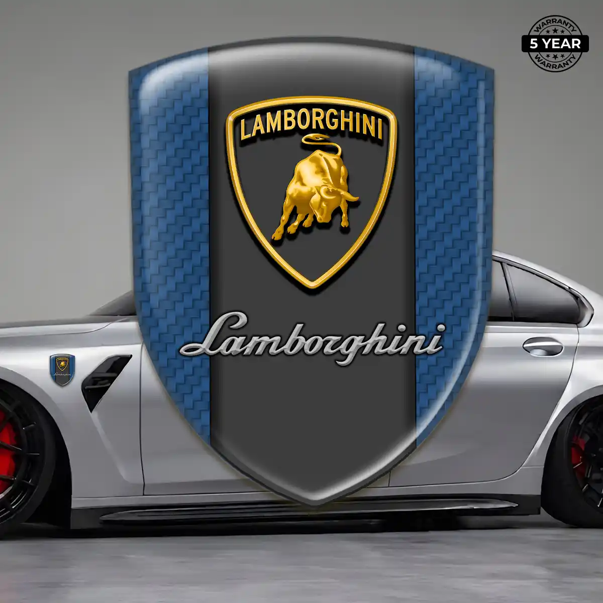 Lamborghini Domed Car Sticker Refined Design