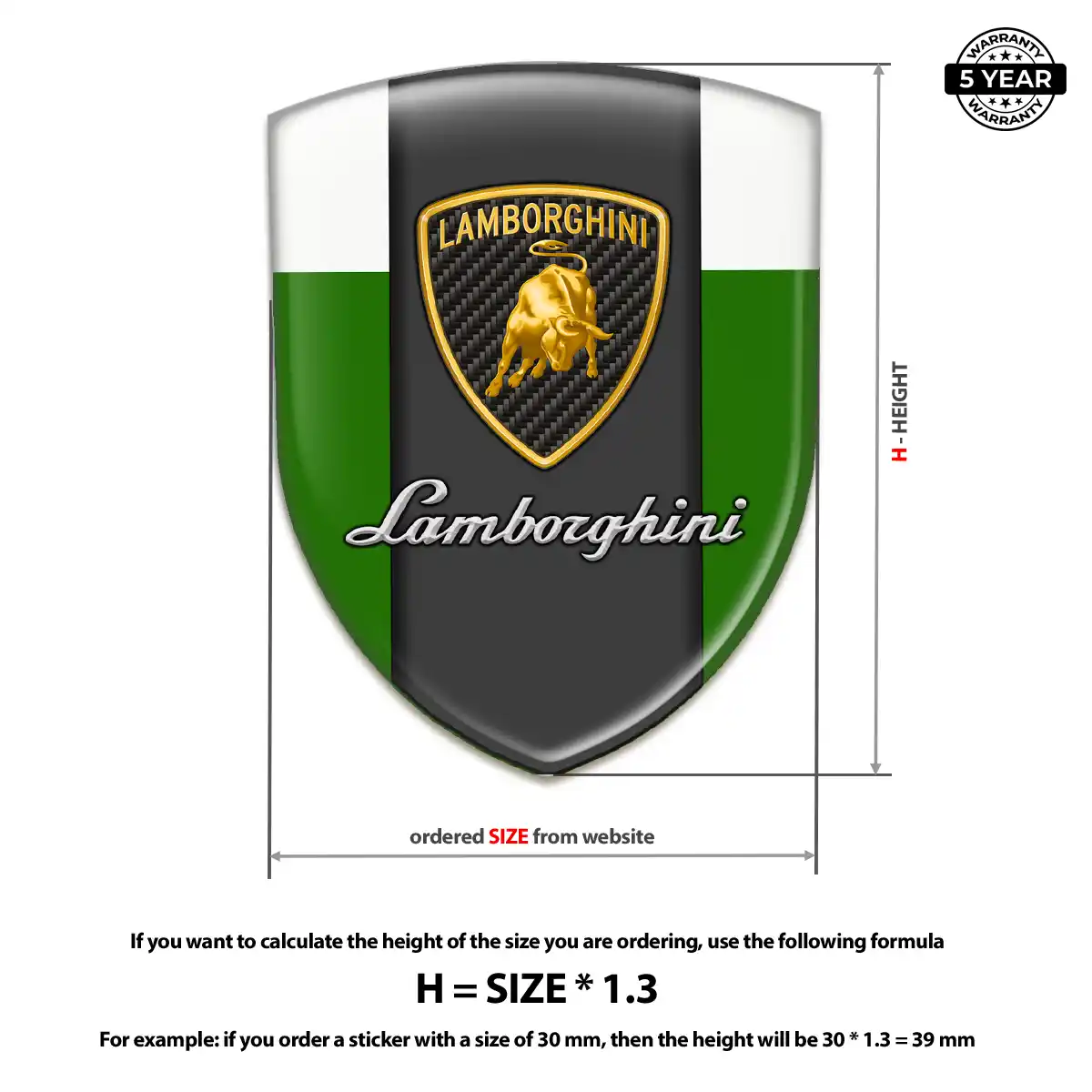 Lamborghini Domed Emblem Refined Design