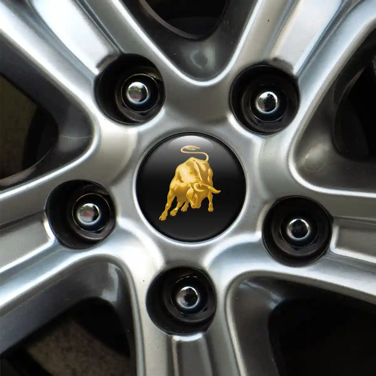 Lamborghini Domed Emblem Self-Adhesive Stylish Design