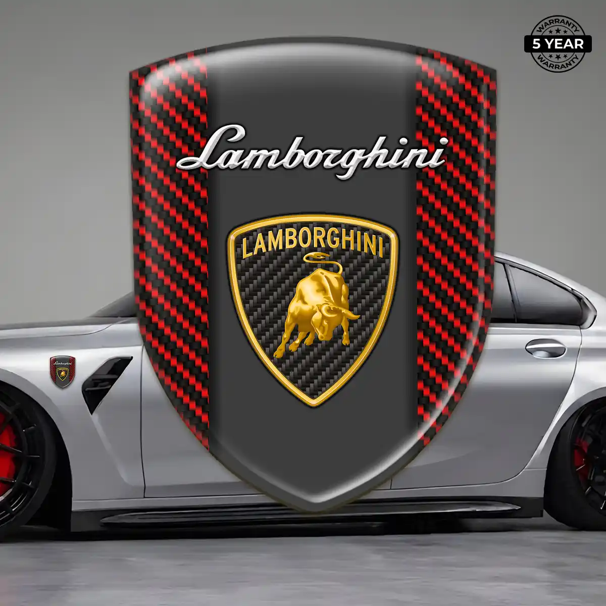 Lamborghini Domed Logo Decal Elite Finish
