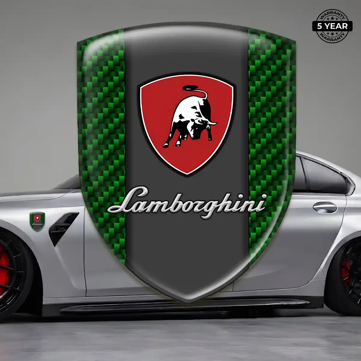Lamborghini Domed Logo Decal Sleek Style