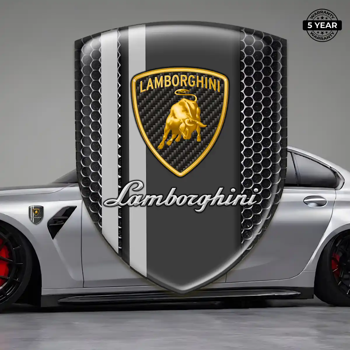 Lamborghini Domed Logo Sticker Sleek Style