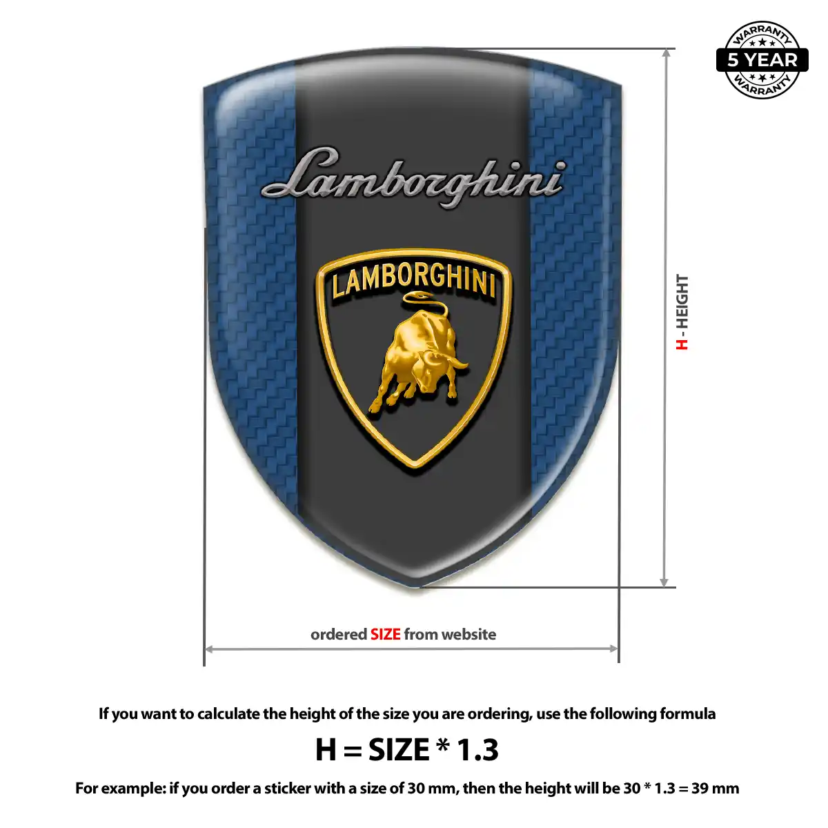 Lamborghini Emblem Badge Elite Finish