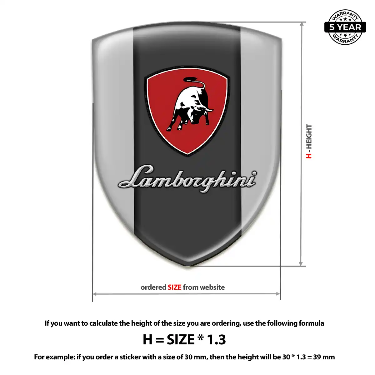 Lamborghini Emblem Badge Logo Elite Finish
