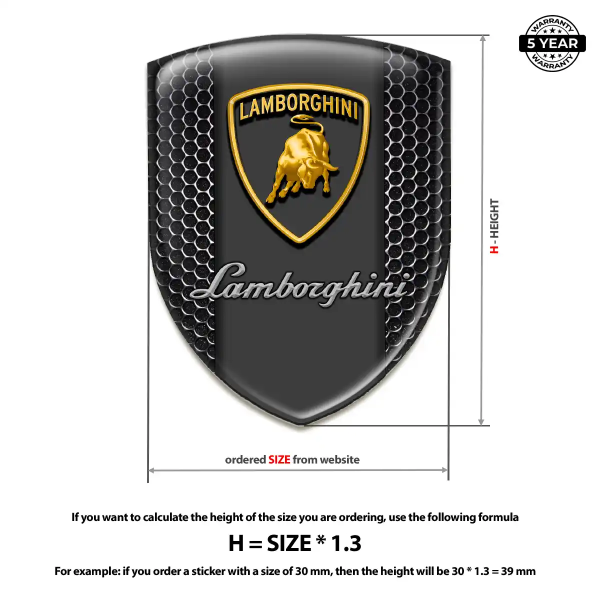Lamborghini Emblem Badge Sleek Style