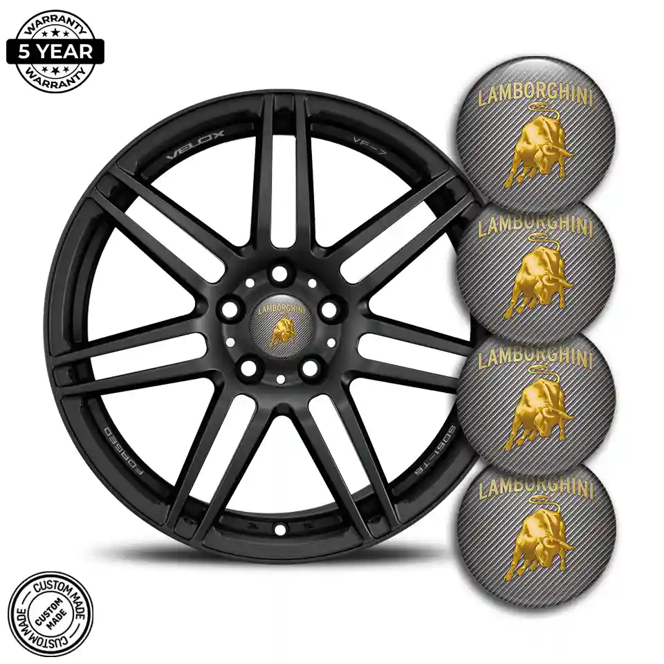 Lamborghini Emblem Center Hub Cap Self-Adhesive Stylish Design