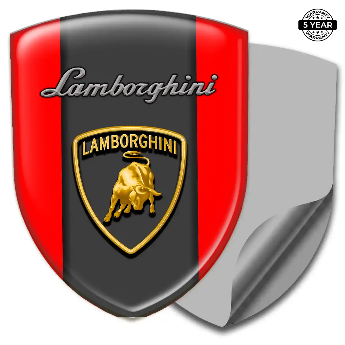 Lamborghini Emblem Domed Badge Elite Finish