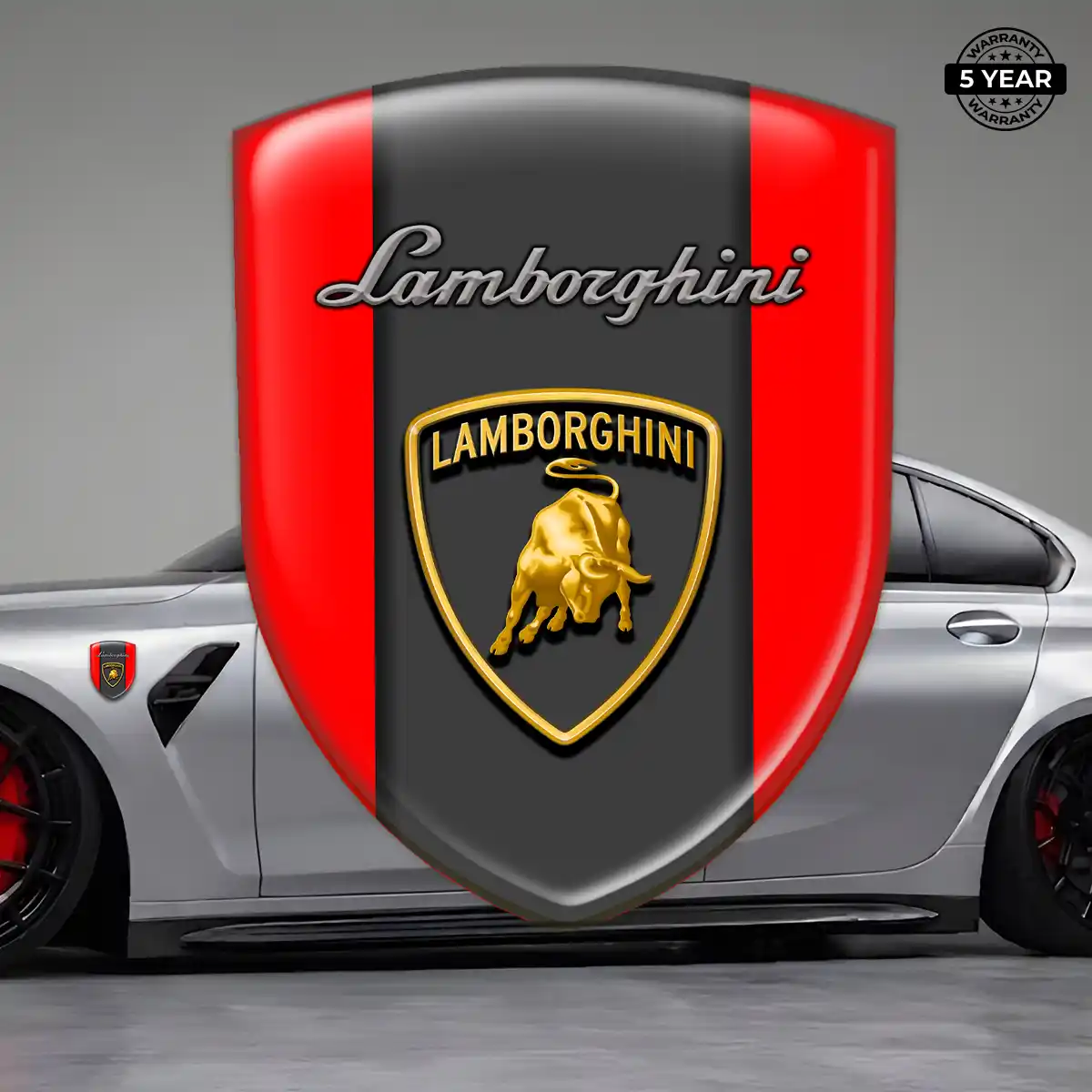 Lamborghini Emblem Domed Badge Elite Finish