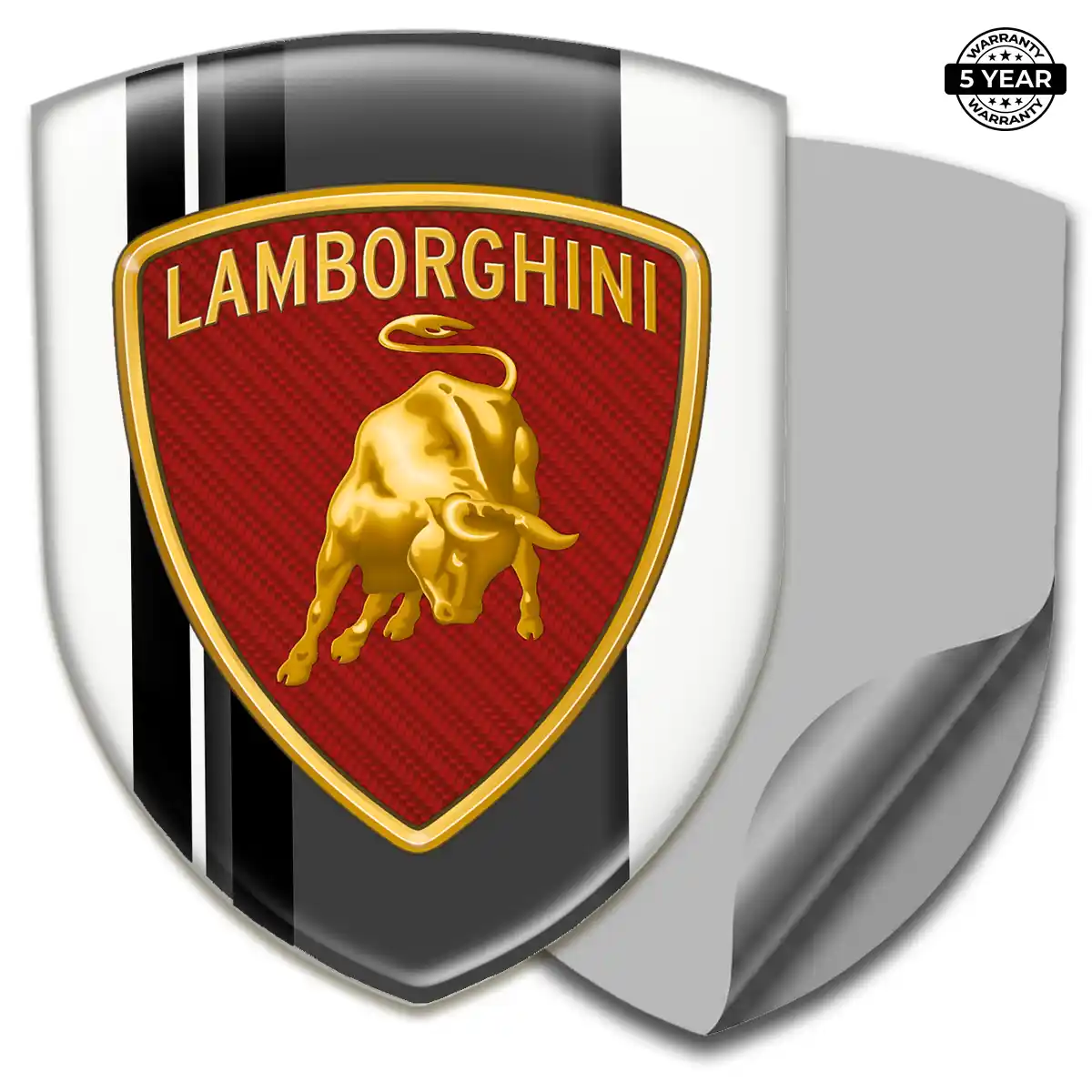 Lamborghini Emblem Domed Badge Refined Design