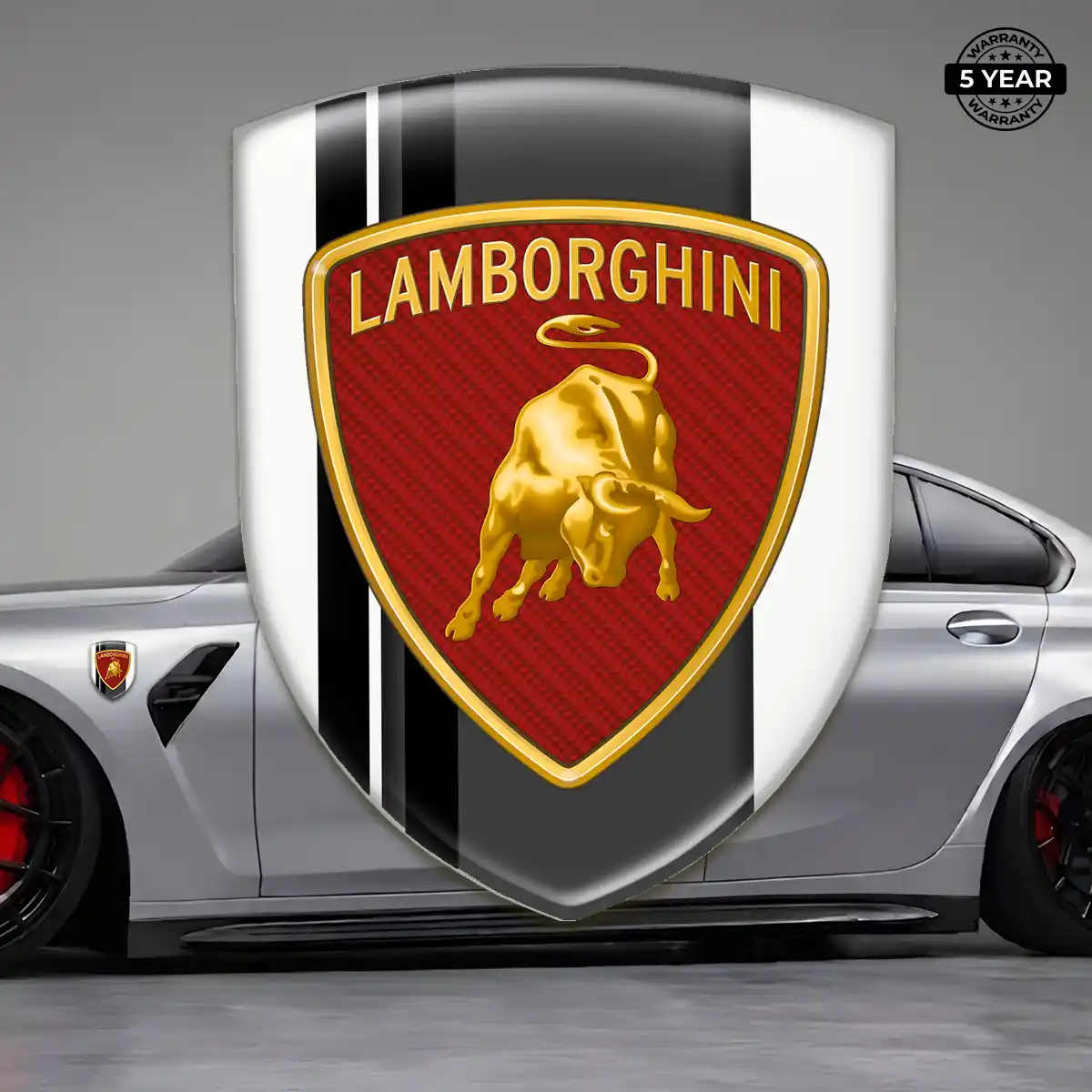 Lamborghini Emblem Domed Badge Refined Design