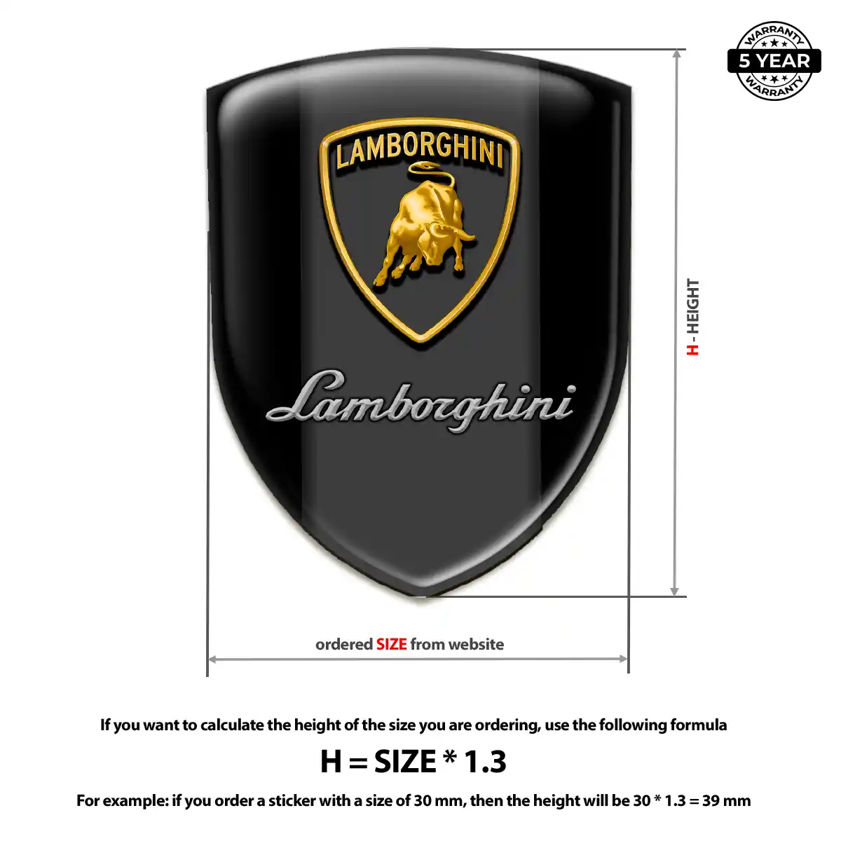 Lamborghini Emblem Silicone Elite Finish