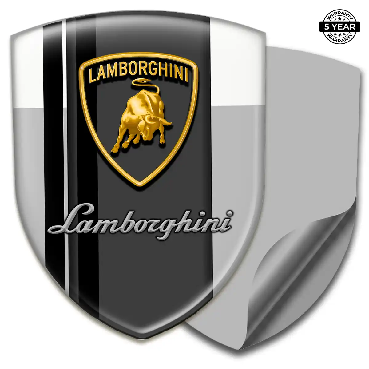 Lamborghini Epoxy Domed Sticker Sleek Style