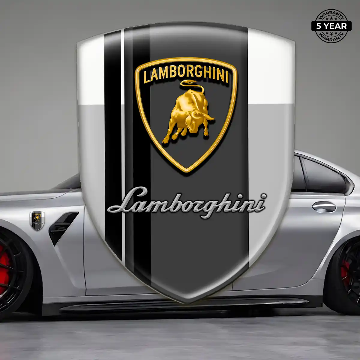 Lamborghini Epoxy Domed Sticker Sleek Style