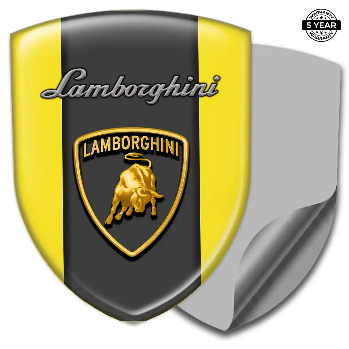 Lamborghini Gel Badge Sticker Refined Design
