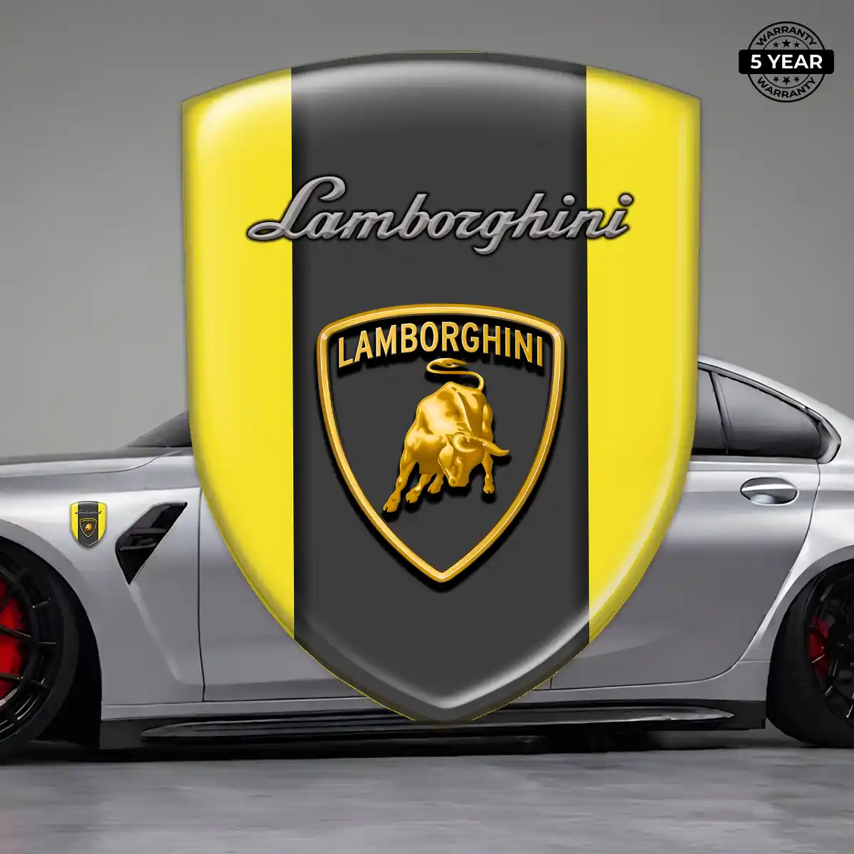 Lamborghini Gel Badge Sticker Refined Design