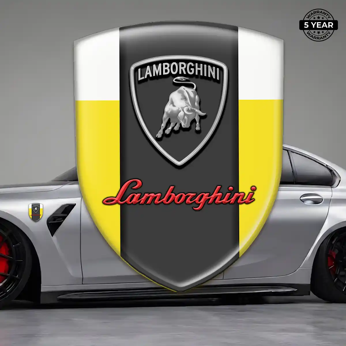 Lamborghini Gel Emblem Sticker Refined Design