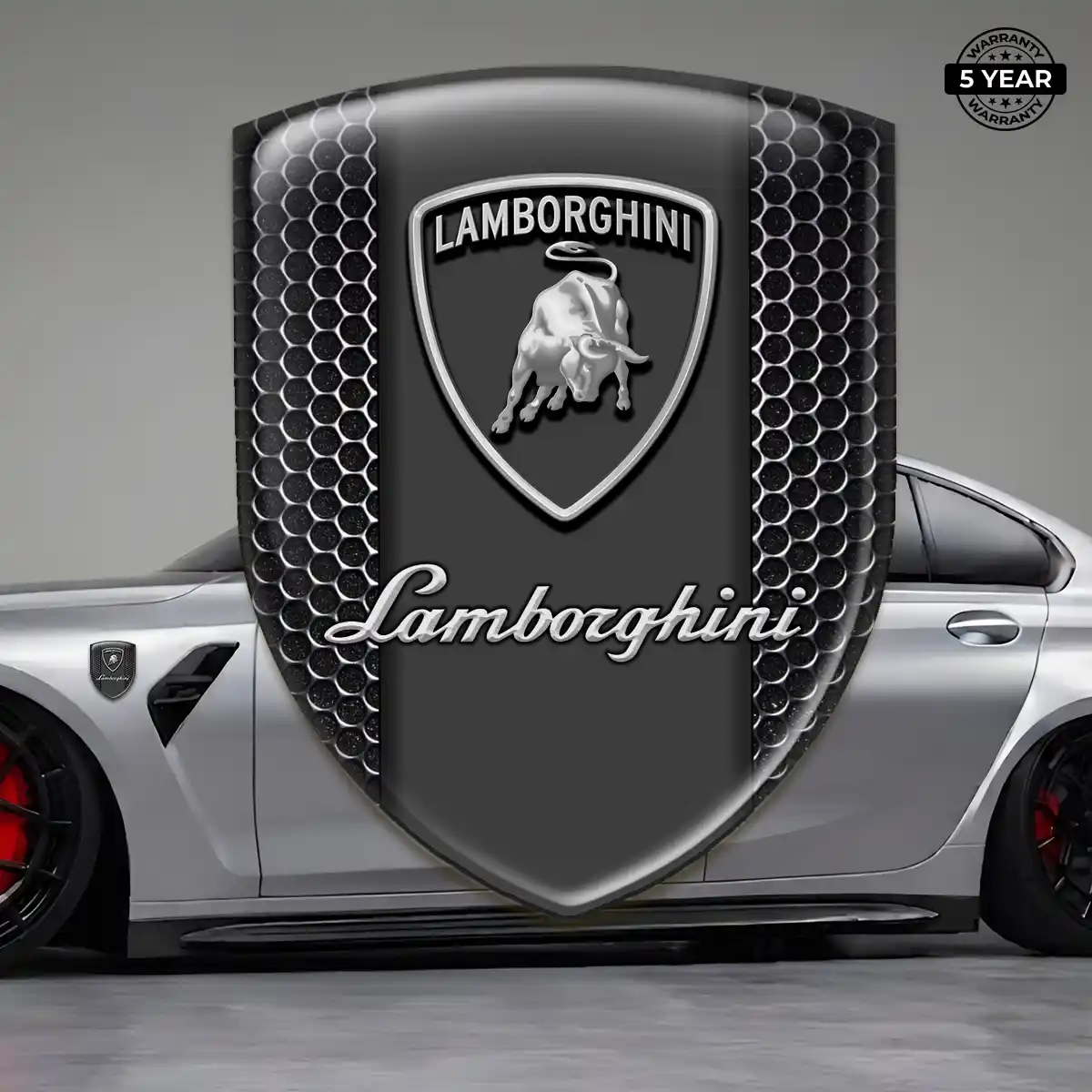Lamborghini Gel Emblem Sticker Sleek Style