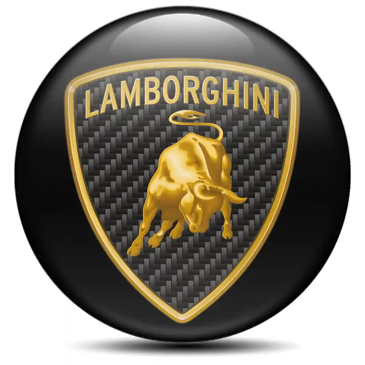 Lamborghini Logo Silicone Badge Self-Adhesive Stylish Design