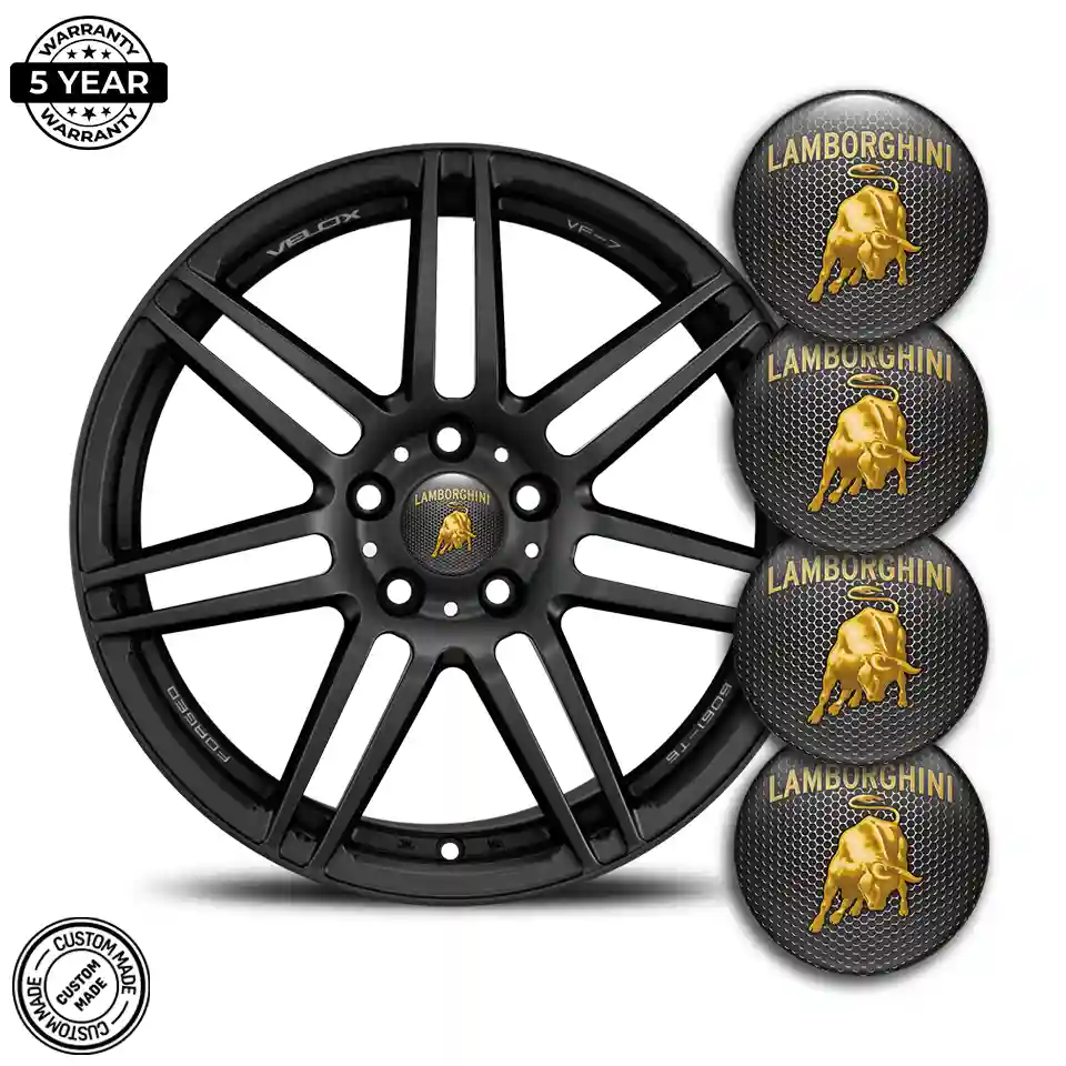 Lamborghini Logo Silicone Emblem Self-Adhesive High Quality